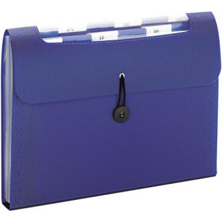 Smead Step Index Letter Size 12 Pocket Organizer, Navy