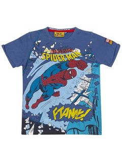 Fabric Flavours Kids Spider Man T Shirt Blue