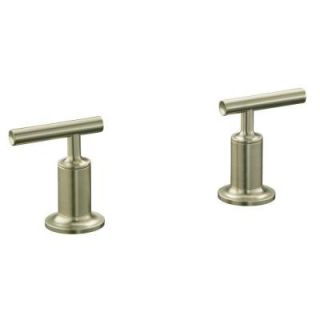 KOHLER Purist Roman Tub Faucet Trim Only in Vibrant Brushed Nickel K T14429 4 BN