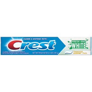 CREST Fresh and White Gleem Anticavity Whitening Peppermint Flavor