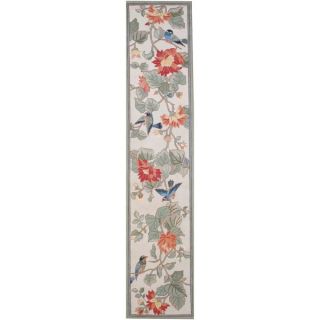 Herat Oriental Chinese Asian Hand tufted Multicolor Floral Bird Wool