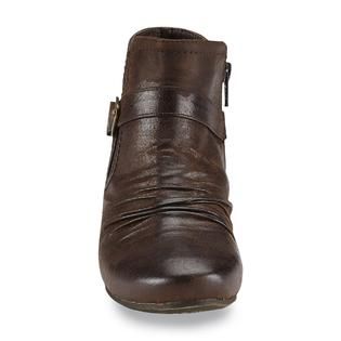 Wear Ever Womens Pixie Brown Wedge Bootie   Clothing, Shoes & Jewelry