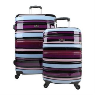Swiss Case 4 Wheel Spinner ABS 2 PC Luggage Set COLORFUL Hardside Suitcases New