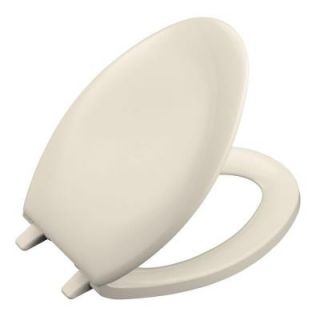 KOHLER Bancroft Elongated Closed front Toilet Seat with Quick Release Hinges in Almond K 4659 47