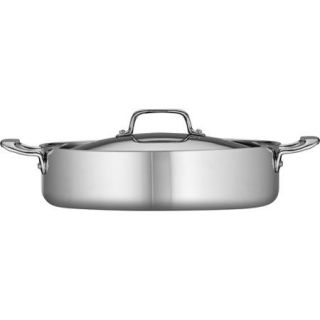 Tramontina 5 Qt Tri Ply Clad Covered Braiser, Stainless Steel