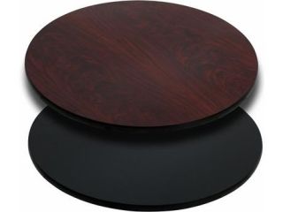 Flash Furniture XU RD 30 MBT GG 30 in. Round Table Top with Black or Mahogany Reversible Laminate Top