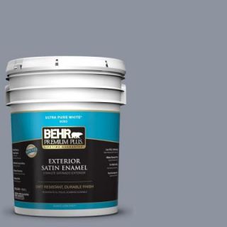 BEHR Premium Plus 5 gal. #750F 4 Raging Sea Satin Enamel Exterior Paint 940005