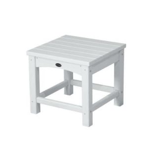 POLYWOOD Club 18 in. White Patio Side Table CLT1818WH