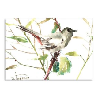 Catbird 2 by Suren Nersisyan Painting Print in Gray