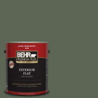 BEHR Premium Plus 1 gal. #BXC 06  Foliage Flat Exterior Paint 430001