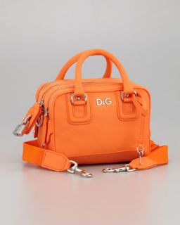 Dolce & Gabbana Triple Zip Handbag, Orange