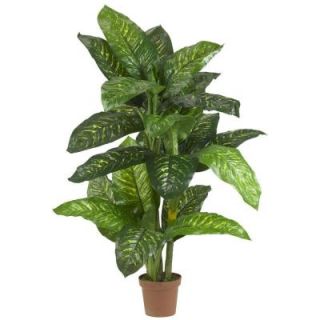 Nearly Natural Real Touch 5 ft. Green Dieffenbachia Silk Potted Plant 6573