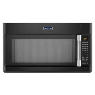 Maytag 1.9 cu. ft. Over the Range Convection Microwave in Black with Stainless Steel Handle with Sensor Cooking MMV6190DE