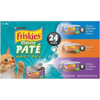 Purina Friskies Classic Pate Cat Food Variety Pack 24 5.5 oz. Cans