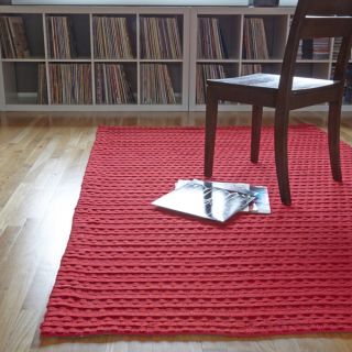 Hand Woven Rhythm Red Wool Rug (93 x 13)   Shopping   Top