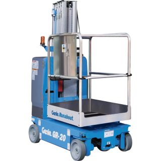 Genie Runabout Lift with Standard Platform — 350 to 500-Lb. Capacity, 11Ft.4in. Lift, Model# GR12  Work Lifts