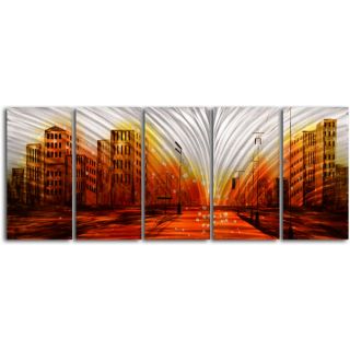 Phoenix and the Rainbow Handcrafted 4 piece Metal Wall Art Set