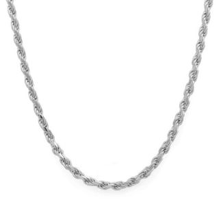 22 Inches Sterling Essentials Silver 22 inch Diamond cut Rope Chain 2