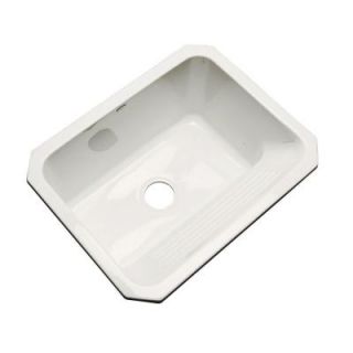 Thermocast Kensington Undermount Acrylic 25 in. Single Bowl Utility Sink in Biscuit 21003 UM