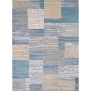 United Weavers of America Modern Textures Applique Blue Area Rug
