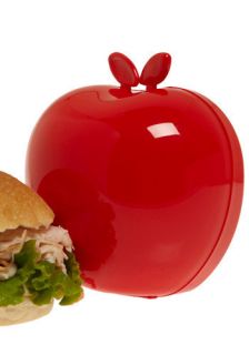 Eating Apple Sandwich Keeper in Red  Mod Retro Vintage Kitchen