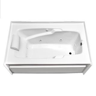 Laurel Mountain Colony Mercer IV 59.75 in L x 31.75 in W x 21.5 in H White Acrylic Rectangular Skirted Whirlpool Tub and Air Bath