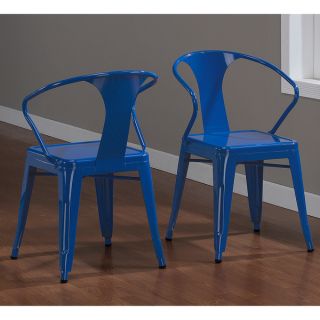 Baja Blue Tabouret Stacking Chairs (Set of 4)