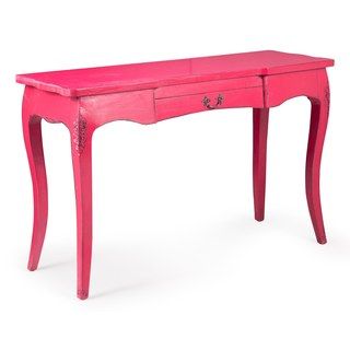 Lockwood Distressed Pink Console Table with Drawer