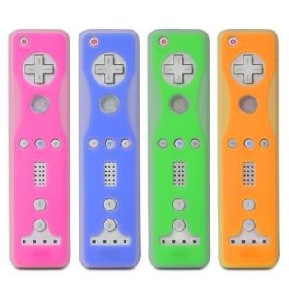 Fosmon Silicone Case Cover Nintendo Wii 2 tone color (Pink, Light Blue, Light Green, Orange) 4 Pack