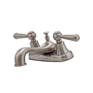 Pfirst Series Double Handle Centerset Standard Bathroom Faucet with
