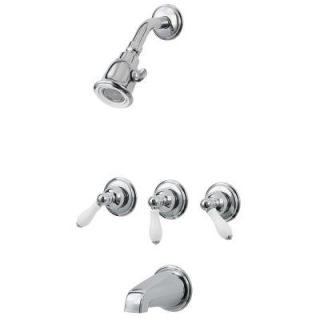 Pfister 01 Series 3 Handle Tub and Shower Trim in Polished Chrome (Valve not included) DISCONTINUED 01 81PC