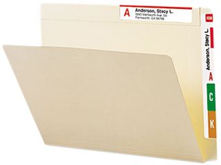 Smead 24190 Conversion File Folders, Straight Cut Top Tab, Letter, Manila, 100/Box