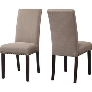 DHI Nice Nail Head Upholstered Dining Chair, Set of 2, Multiple Colors