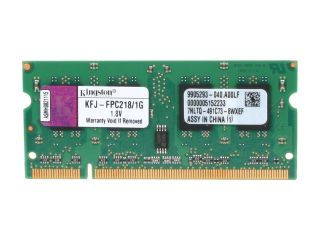 Kingston 1GB 200 Pin DDR2 SO DIMM Unbuffered DDR2 667 (PC2 5300) System Specific Memory Model KFJ FPC218/1G
