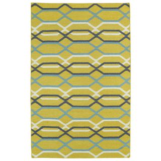 Hollywood Flatweave Yellow Stripes Rug (9 x 12)   16600731