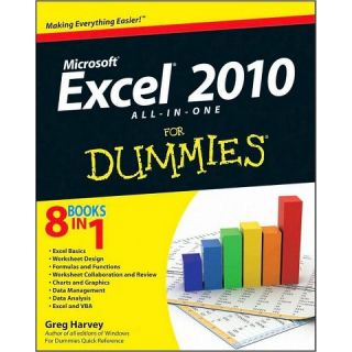 Excel 2010 All in One For Dummies by Greg Harvey (Paperback)