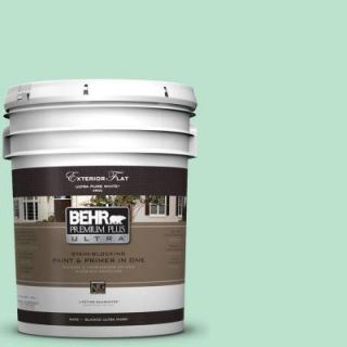 BEHR Premium Plus Ultra 5 gal. #P410 2 Spearmints Flat Exterior Paint 485005