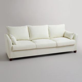 Ivory Luxe Three Seat Sofa Canvas Slipcover