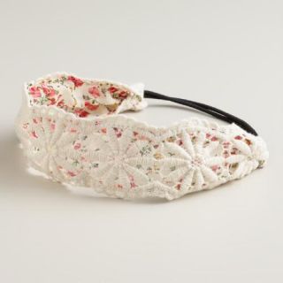 Ivory Flower Crochet Headband