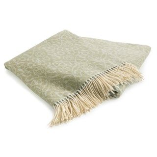 Johnstons of Elgin Jacquard Throw Blanket   Cashmere Merino Wool 7107J