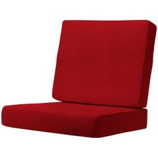 Home Decorators Collection Sunbrella Jockey Red Outdoor Lounge Chair Cushion 2286810110