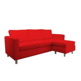 Venetian Worldwide Landon Sectional Sofa in Red Leatherette MFS0013 RED