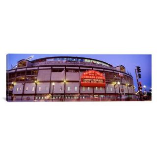 iCanvas Panoramic Illinois, Chicago, Cubs, Baseball Photographic Print on Canvas