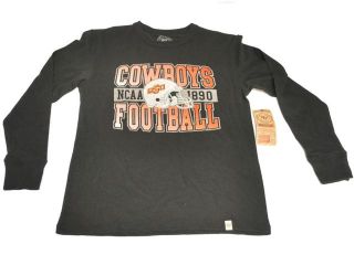 Oklahoma State Cowboys Football 47 Brand Youth Longsleeve Black T Shirt (S)