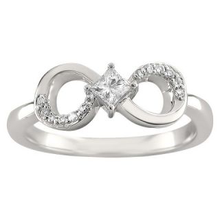 CT. T.W. Princess Cut Diamond Infinity Symbol Ring in 14k White