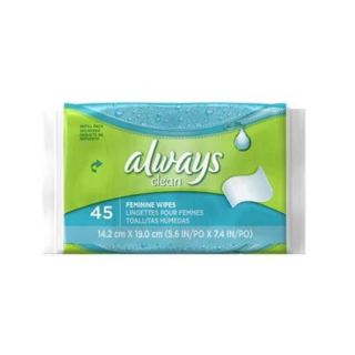 Always Clean Wipes Refill, Lightly Scented 45 ea (Pack of 3)