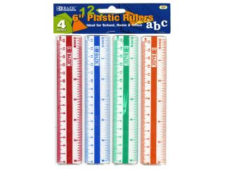 Bazic 337 24 6 in. Plastic Ruler  Pack of 24