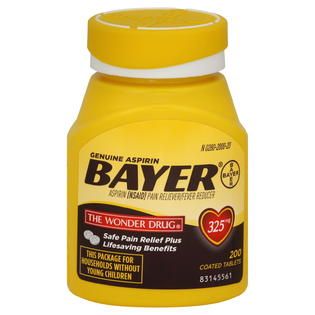 Bayer Aspirin, 325 mg, Coated Tablets, 200 tablets   Health & Wellness