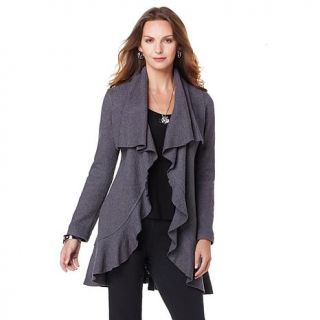 Colleen Lopez "Oh, You Flatter Me" Cascading Open Cardigan   7568667