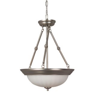 Frosted Melon Step Pan 3 Light Inverted Pendant by Jeremiah